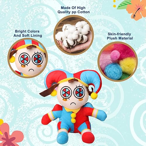 Miniatura 5 de Juguete de peluche de personaje de anime de circo digital, 2 piezas, Pomni Jax Ragatha, regalo de cumpleaños para niños Girlfrend