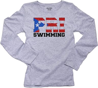 Olímpicos natación – Puerto Rico las mujeres de manga larga playera : Ropa,  Zapatos y Joyería - Amazon.com