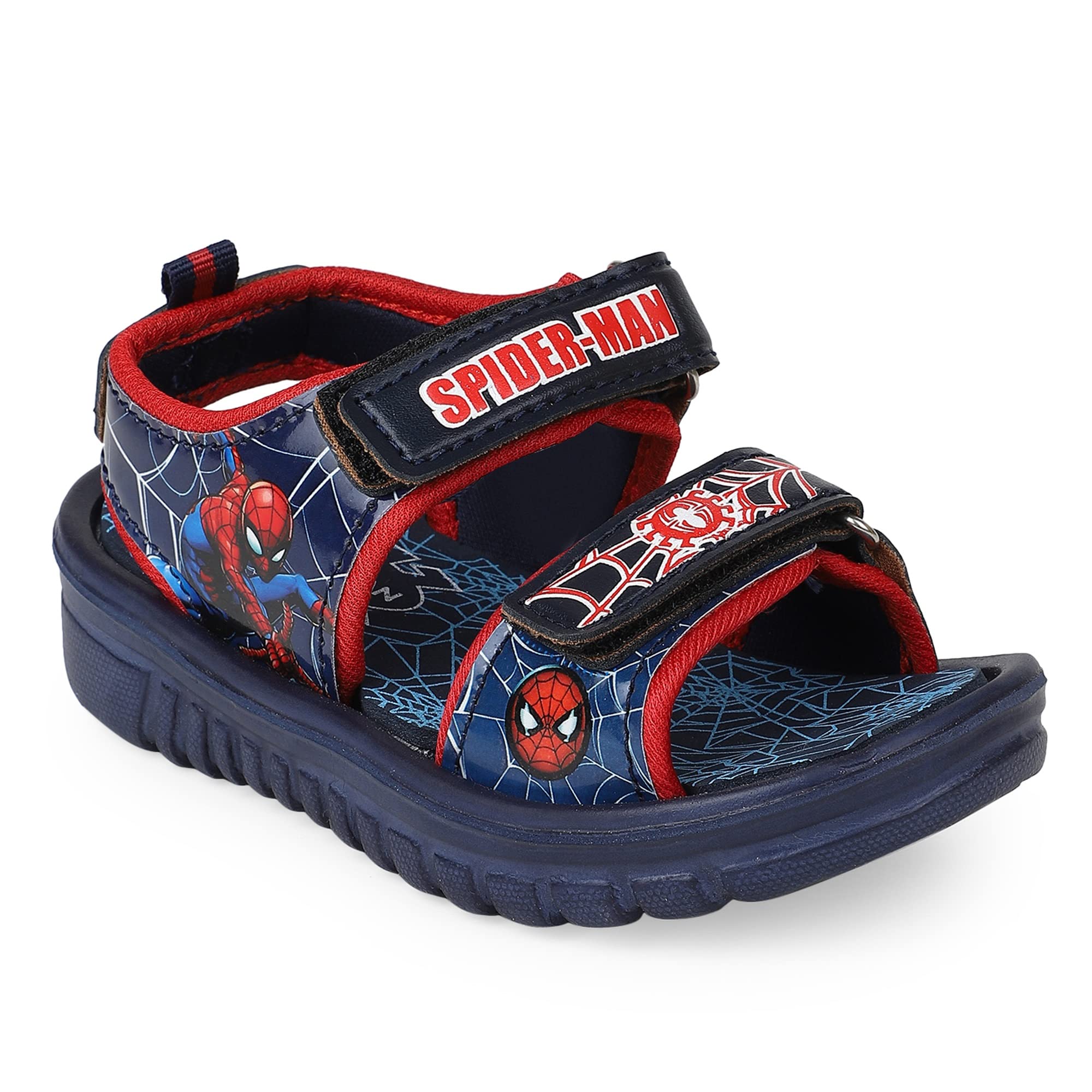 Kidsville Spiderman Printed Blue Sandals for Boys