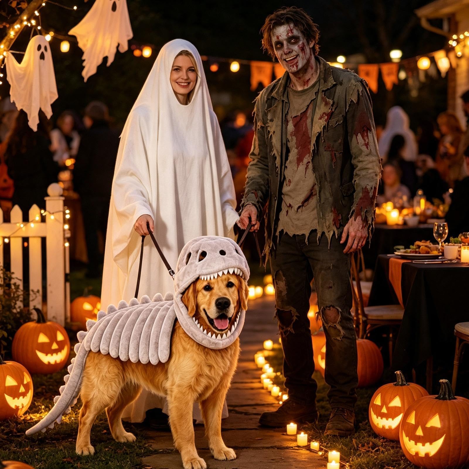 Costume Halloween Da Scheletro Per Cani Vestiti Divertenti Cosplay | Costumi Divertenti Per Cani Per Spettacoli Festival Teatro Esibizioni Feste Vacanze Ballo Maschera Cospl
