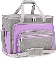 Vista 1 de FINESUN Sewing Machine Case with Shoulder Strap,Tote Bag for Sewing Machine Carrying Case with Removable Padding Pad for Brother,Singer,Most Purple