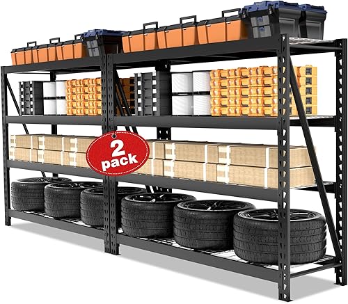 Miniatura 10 de WORKPRO Estantería metálica de 3 niveles para garaje, estante de almacenamiento resistente, 50 pulgadas de ancho x 18 pulgadas de profundidad x 47