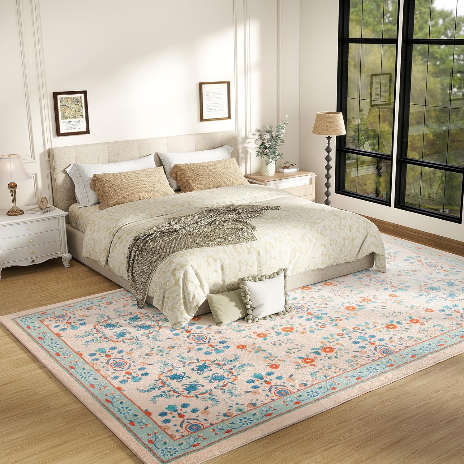 SOULFUL Soft 8x10 Area Rugs for Living Room, Large Boho Area Rug for Bedroom, Washable Plush and Thick Indoor Carpet, Non-Slip Backing, Easy to Clean - Perfect Home Décor Accent