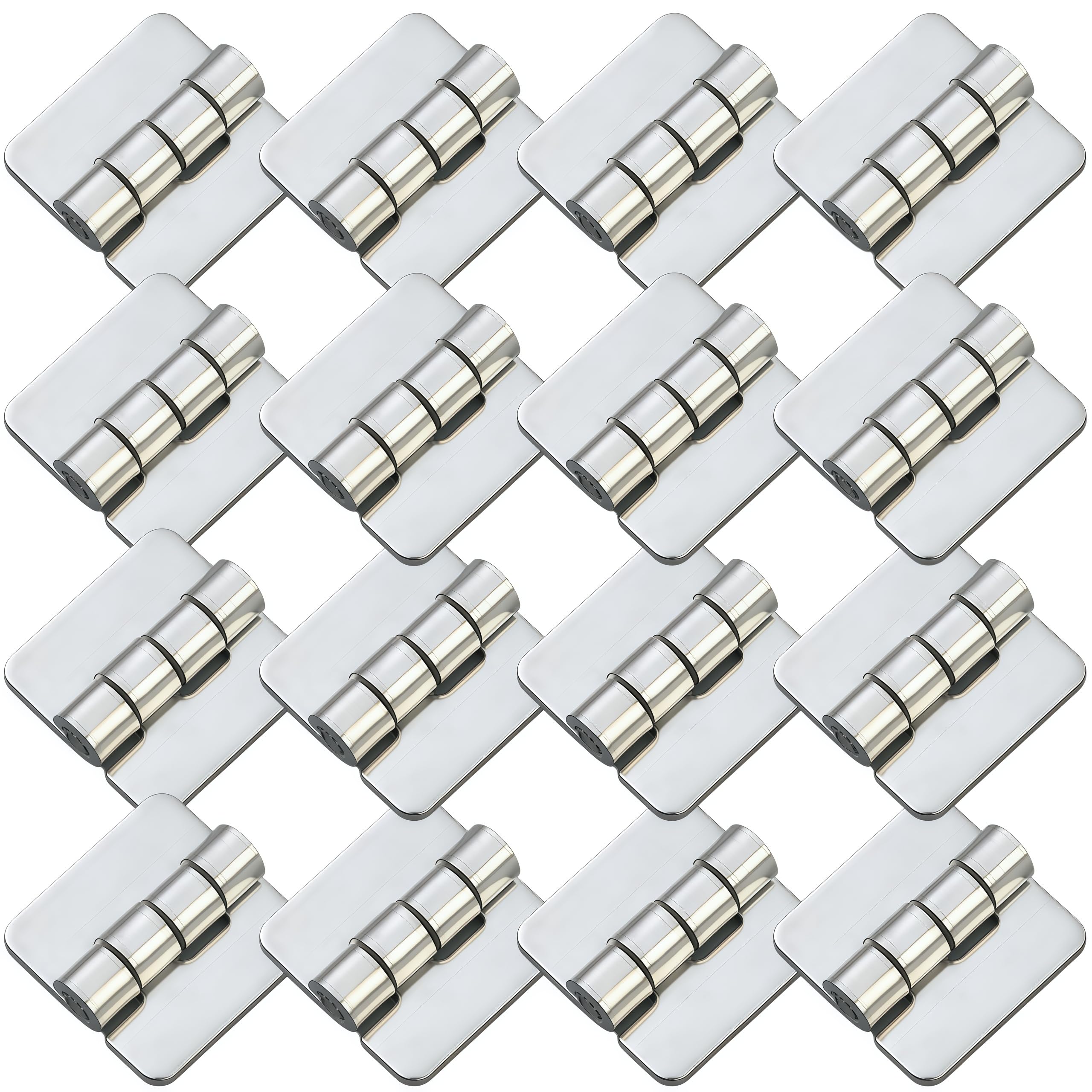 Hinges 12 Pack of 270 Degree Stainless Steel Folding Hinges Suitable for Bedrooms Rvs Garages Storage Sheds and Livestock Facilities 30 * 30 * 2mm No Holes