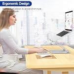 Besign LS10 Laptop Stand for Desk, Ergonomic Adjustable Notebook Tablet Stand, Riser Holder Computer Stand Compatible with Air, Pro, Dell, HP, Lenovo More 10-14" Laptops, Lapdesks (Silver)