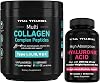 Vital Vitamins Polvo de Colágeno Multi 30 Porciones + Cápsulas de Ácido Hialurónico 60 unidades 1