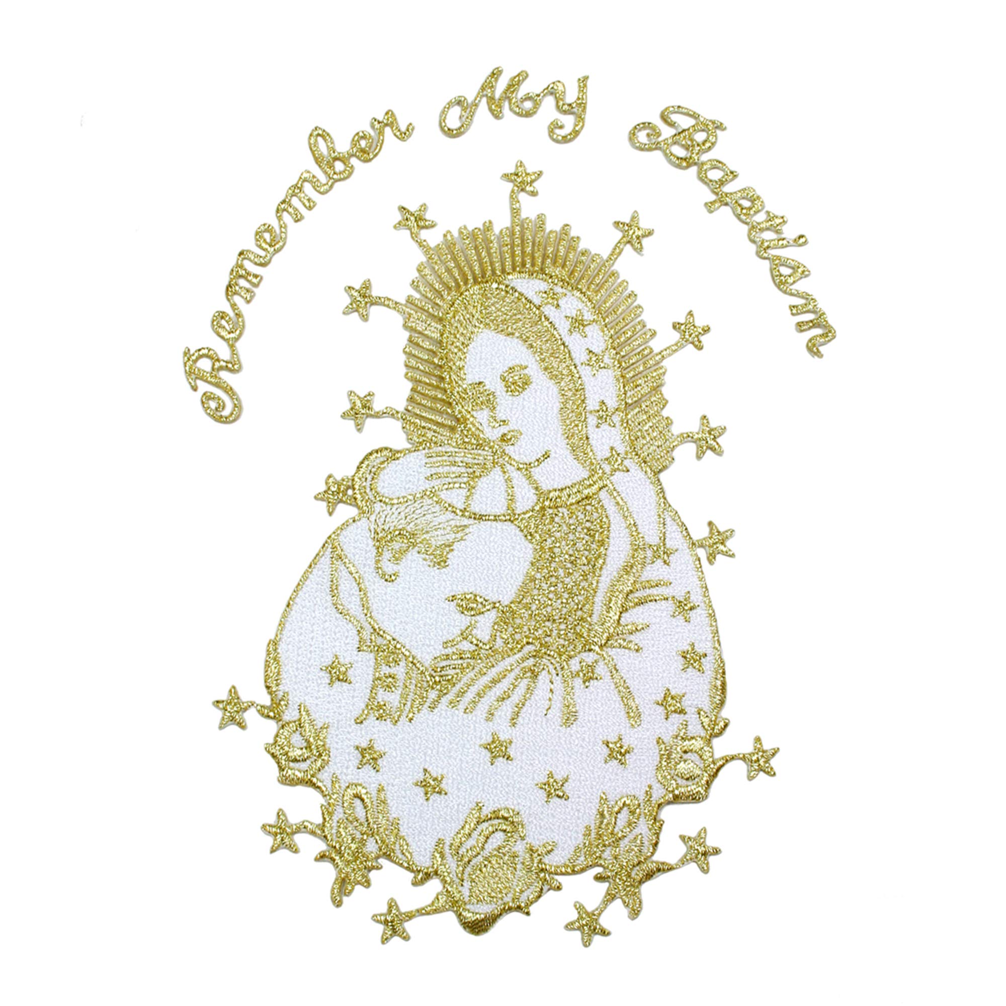 MILLTEX 4 PC Baby Boys Christening Baptism Communion Shorts Set Gold or Sliver Embroidery Mary & Pope SM-4T (XL (18-24 Months Old), Gold Mary & Pope - English)