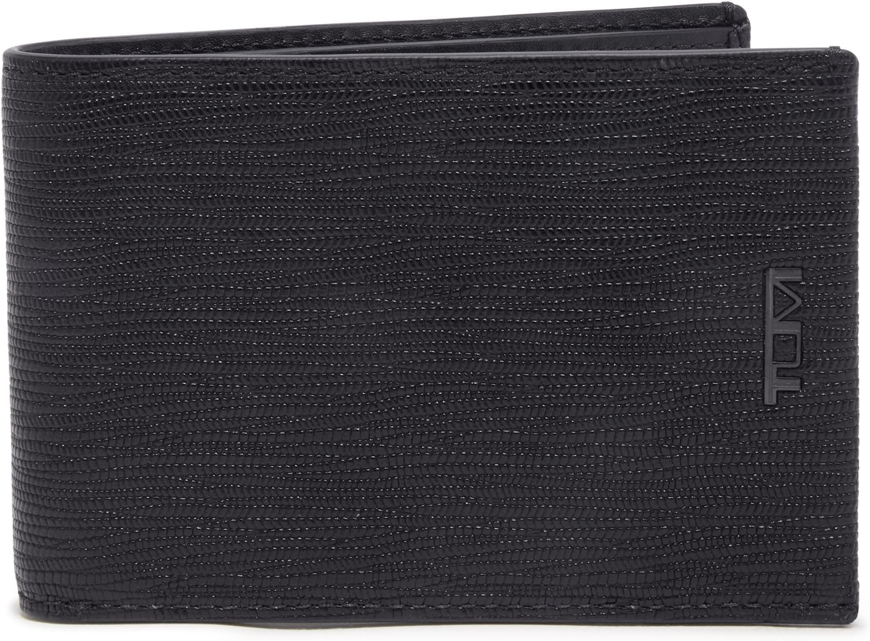 Mens Slim Single Billfold Black Embossed One Size