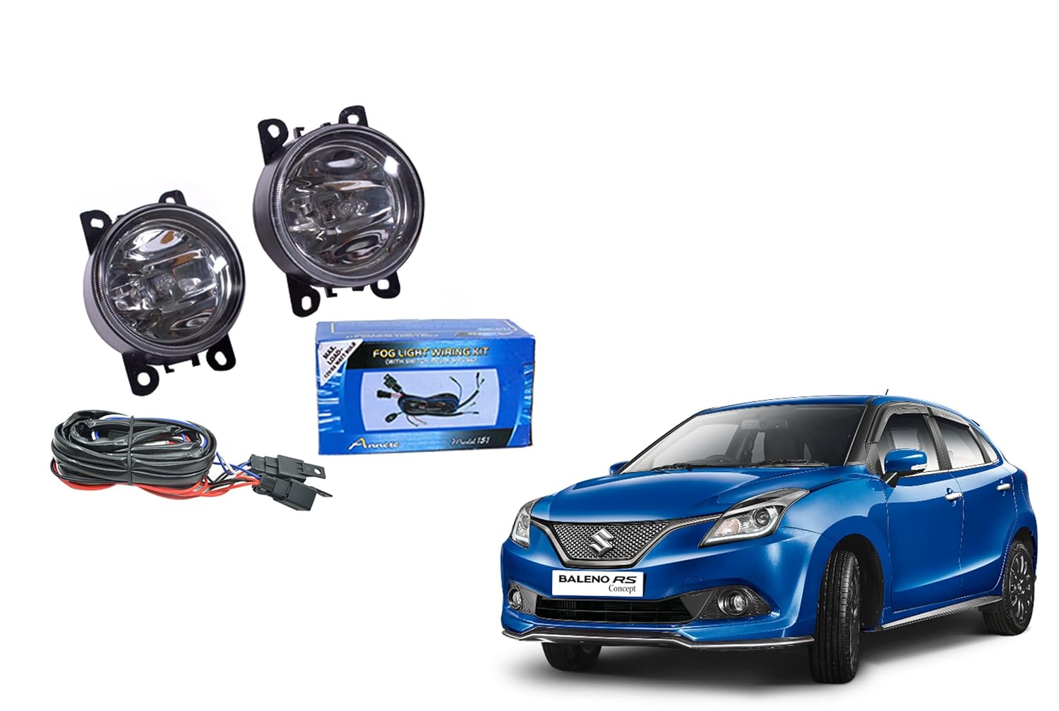 AutoFurnish Maruti Suzuki Baleno Fog Light Lamp Set of 2 Pcs. With