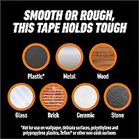 Vista 3 de Gorilla Cinta de montaje resistente y transparente de doble cara, cinta transparente, 1 x 150 pulgadas (paquete de 2), resistente a la intemperie