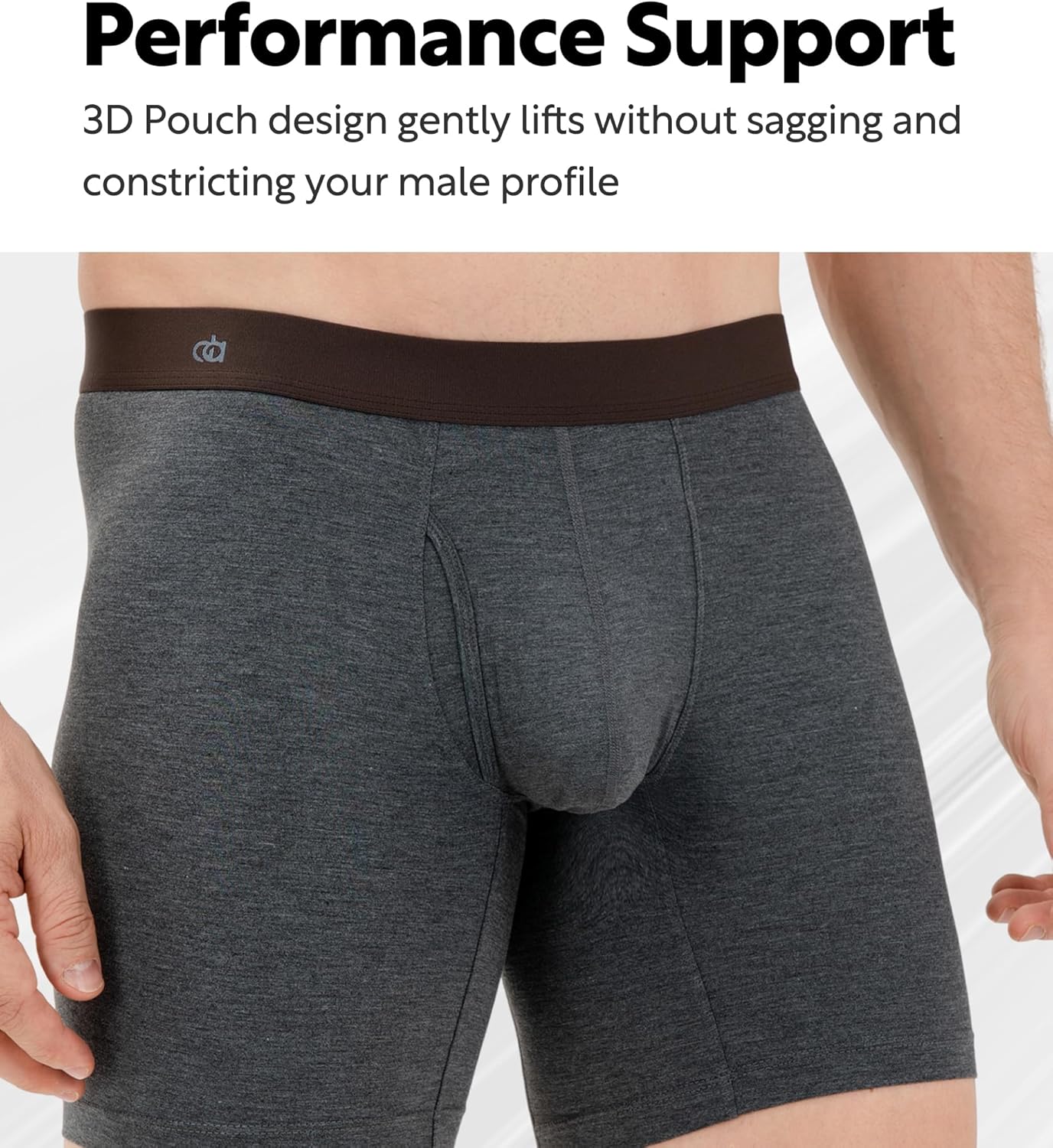 DAVID ARCHY Mens Boxer Briefs Rayon Made From Bamboo Breathable Soft Underwear Support Pouch Underwear for Men 4 Pack - Image 2