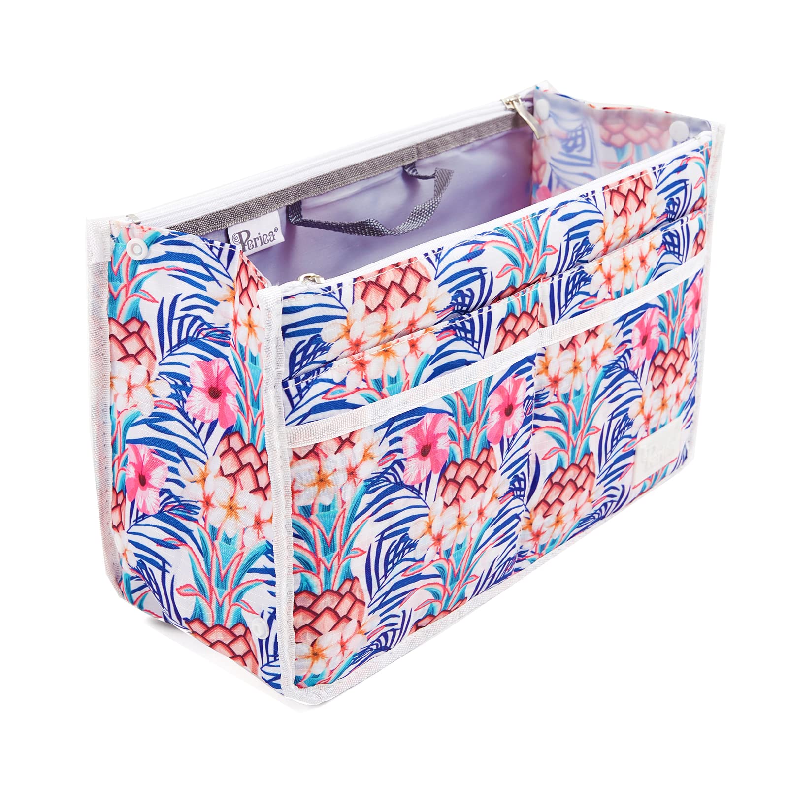 Periea 'Signature' Luxury Handbag Organiser Insert - 3 Sizes - (Seafoam Waves, Large) — view 46