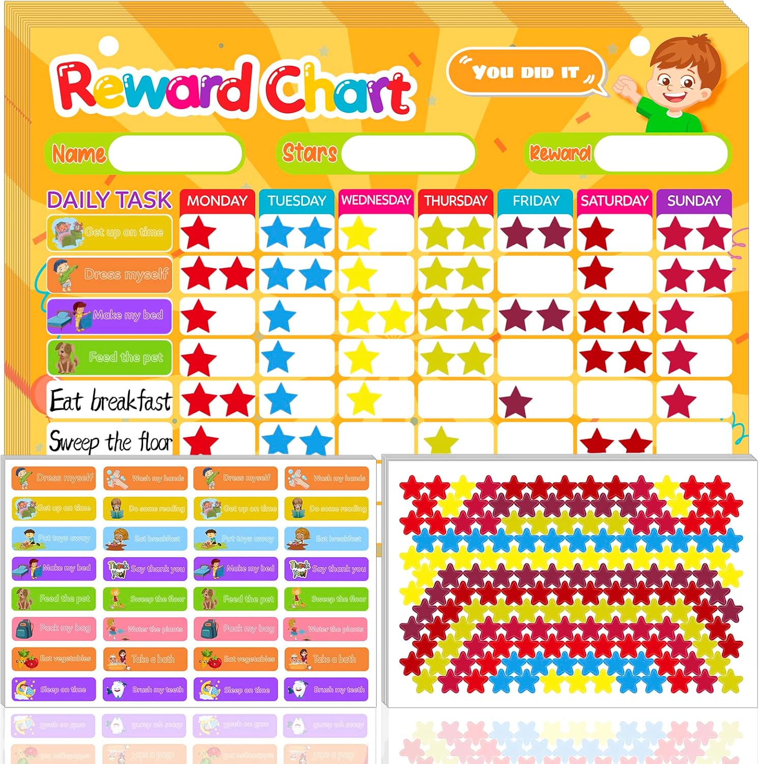Motivational Behavior Chart for Kids - 20 Sticker Philippines | Ubuy