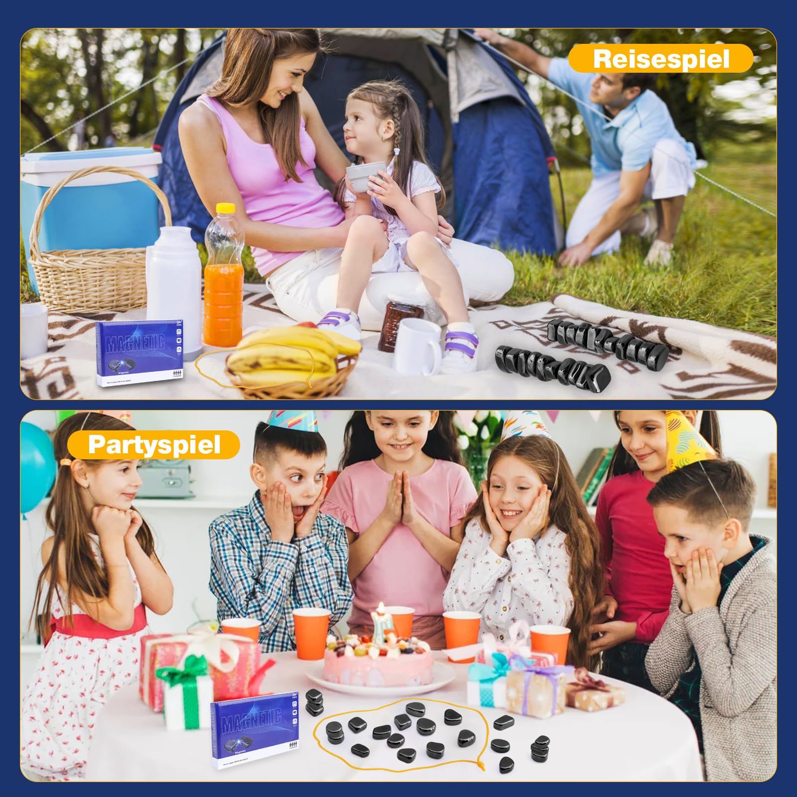 SUNtoys Zestaw magnetycznych szachów, gra magnetyczna dla dzieci w wieku od 3, 4, 5, 6, 7, 8, 9, 10, 11, 12 lat, magnetyczne szachy, prezent dla dzieci w wieku 3-12 lat