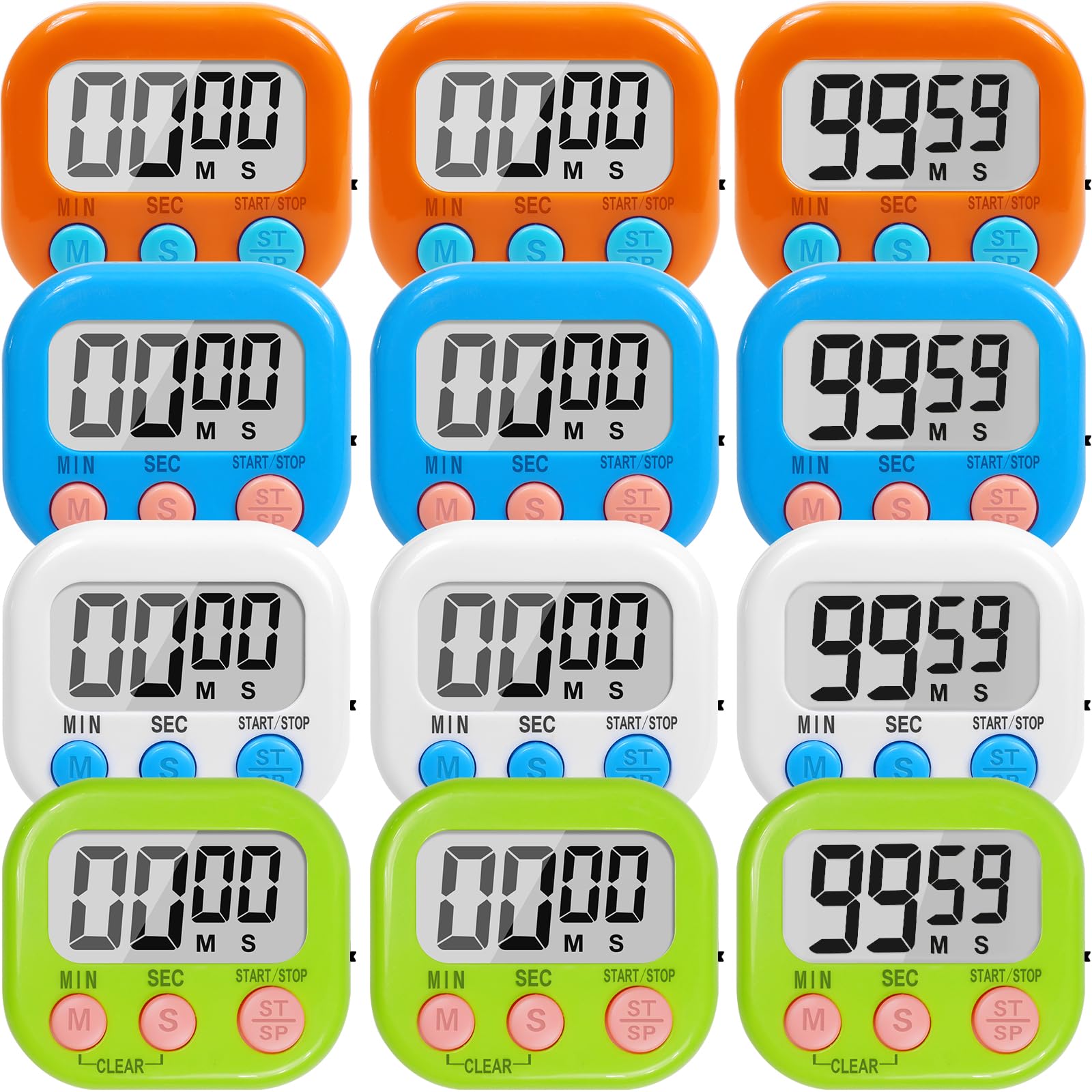 12 Pack Multi-Function Timers