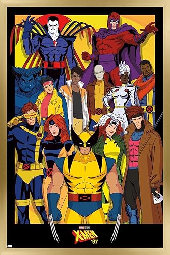 Trends International Marvel X-Men '97 - Characters Wall Poster, 22.37" x 34.00", Gold Framed Version disponible en Yaxa Colombia