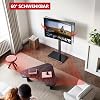 AOKCOS TV Stand Floor Stand Height 1350 mm for 32-55 65 70 Inch TVs Tilting Swivelling & Height-Adjustable TV Stand Universal TV Stand Max VESA 400 x 400 mm 40 kg (Black)