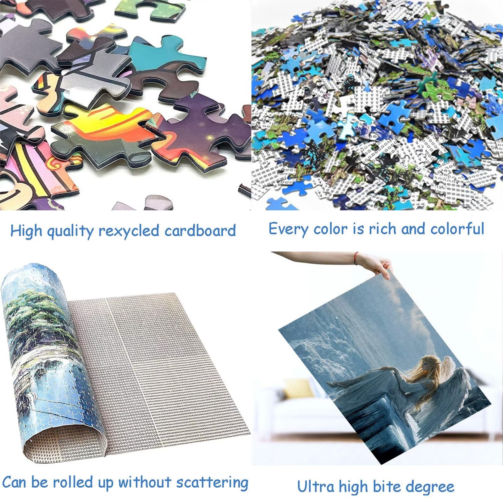 Puzzle 3000 elementów anioła dorosła 122 x 81 cm unikalne rzemiosło klasyczne 3D drewniana układanka do rodzinnych gier aktywnych, układanka do samodzielnego wykonania nawet do dekoracji ścian