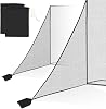 2-Pack Golf Hitting Nets, 9x7 ft Golf Ball Netting with Sandbags, Heavy Duty Side Net Barrier Net for Indoor Outdoor Backyard Practicing