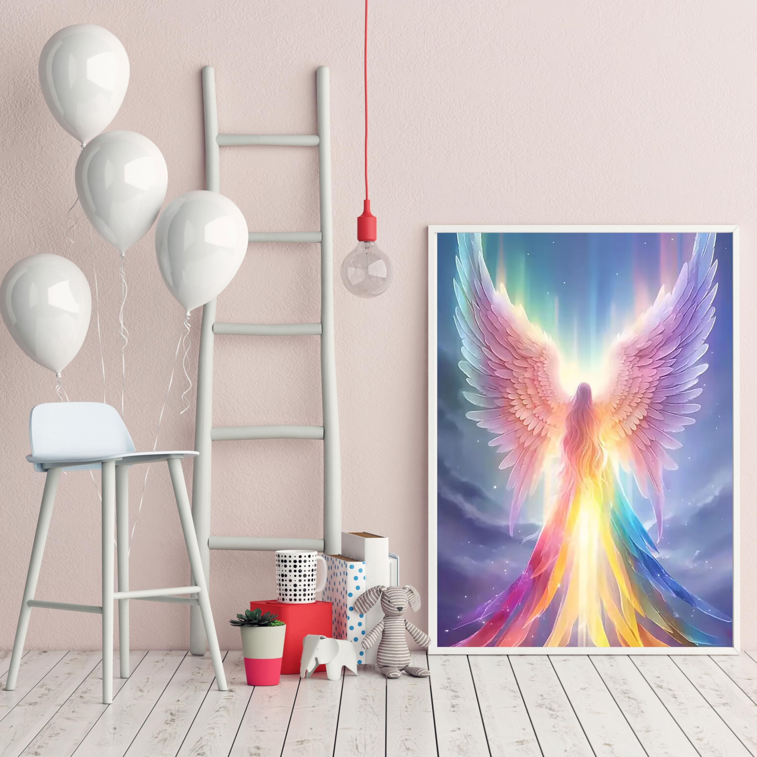 HNDXLHH Diamond Painting Kit 5d Full Angelo Bambino Quadri con Perline Strass Adulti Diamond Painting Kit Completo Pittura Diamante 5d Fai da Te Ricamo Ecorazione da Parete 30 x 40 cm