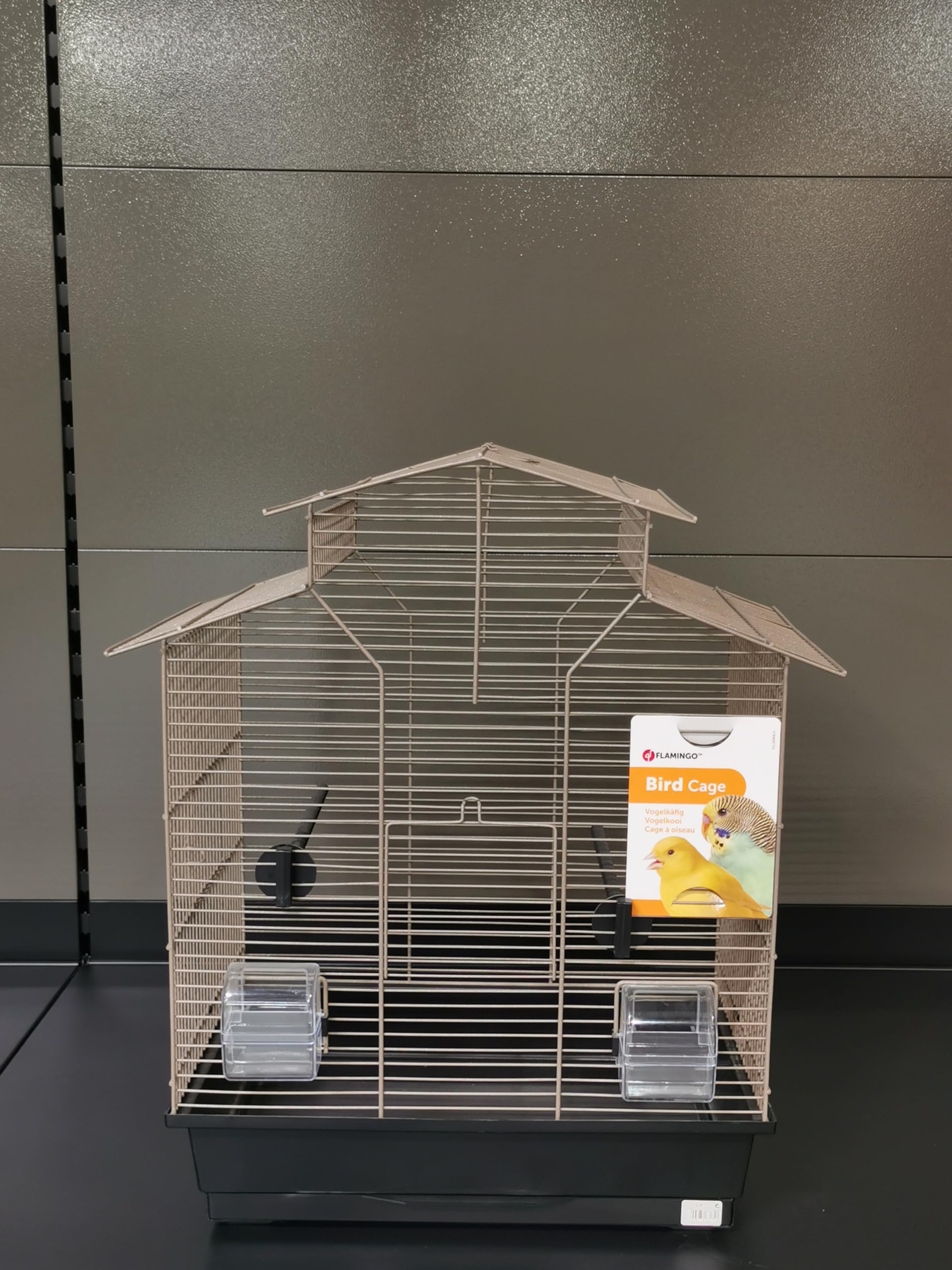 Soberine Gabbia Voliera Per Uccelli In Metallo – 77x46x46 Cm, Con 2 Posatoi, 2 Mangiatoie E Vassoio Estraibile, Colore Bianco