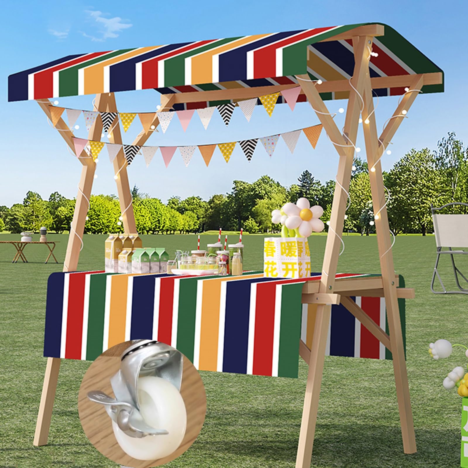 Chariot de marché fermier pour aménager une supérette et créer un stand de café mobile