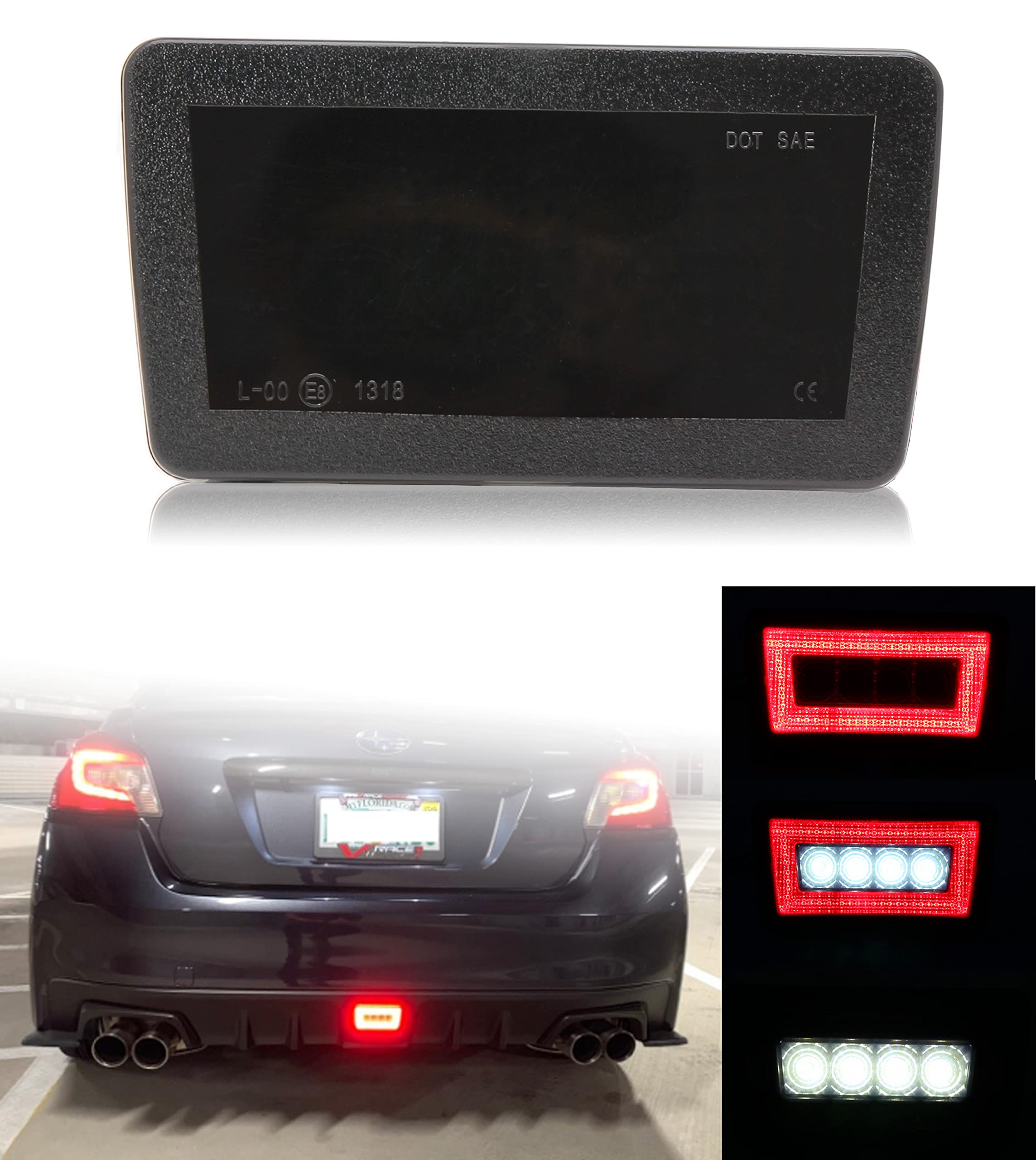 Luz Antiniebla Trasera LED Ahumada Para Subaru WRX STi E Impreza - Estilo F1, Incluye Cableado