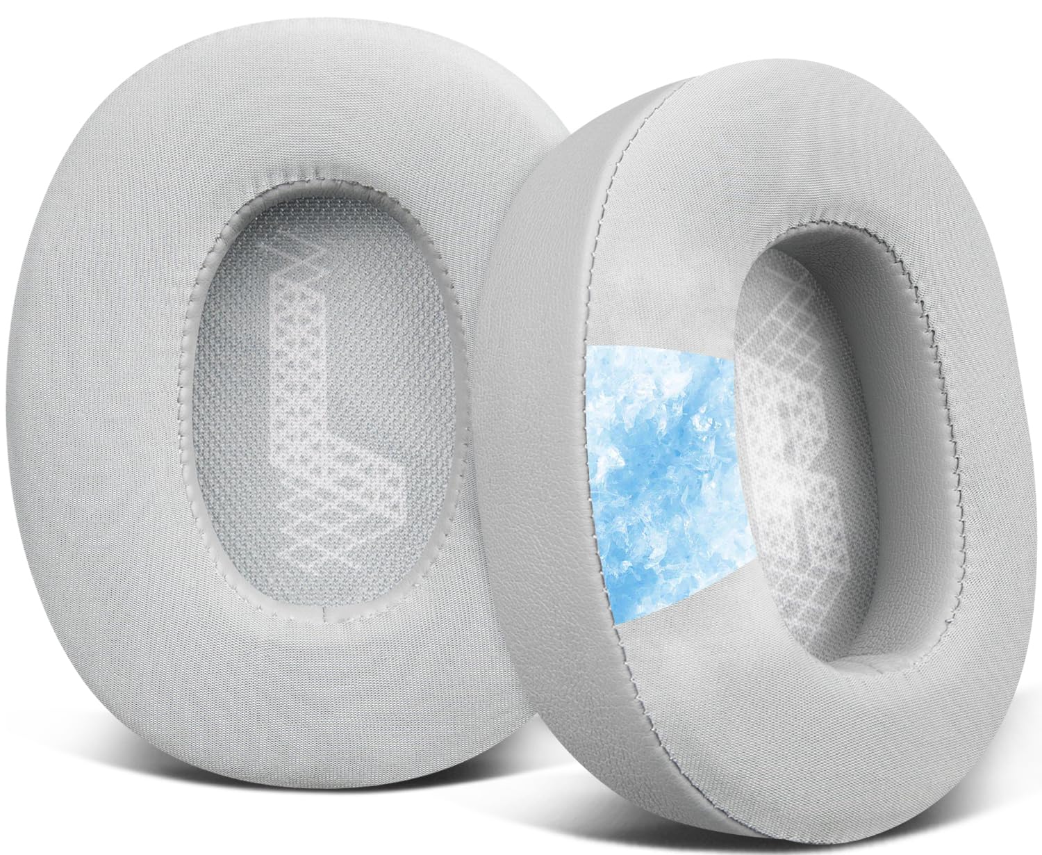 soulwit cooling gel replacement ear pads for jbl e65 (e65bt e65btnc)/live 650 (650nc 650btnc)/duet nc over-ear headphones, earpads cushions with high-density foam - e65bt cg grey