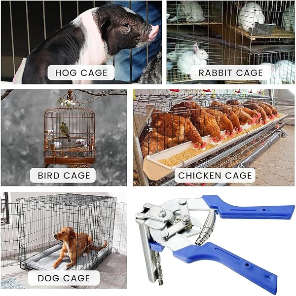 Wire Cage Clips - Tools Home Improvement | Multi-function Type M Ring Pliers | Hog Ring Plier Hand Tool Tools Accessory Tool For Poultry Home Animal Upholstery Bird Crafts Fencing Wire Construction - 3