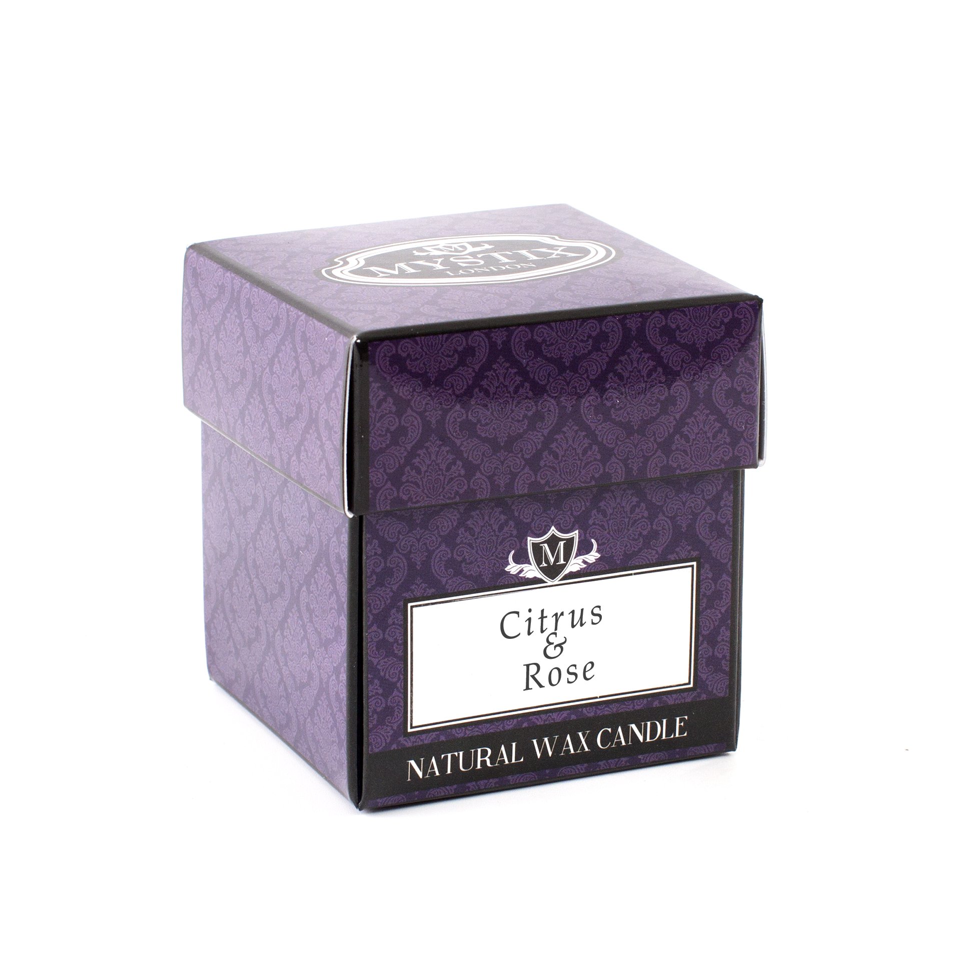Mystix London | 5 x Citrus & Rose - Duftkerze klein 8cl | Best Aroma für Home, Kitchen, Living Room und Bathroom | ideal as a Gift | Reusable Glass Jar