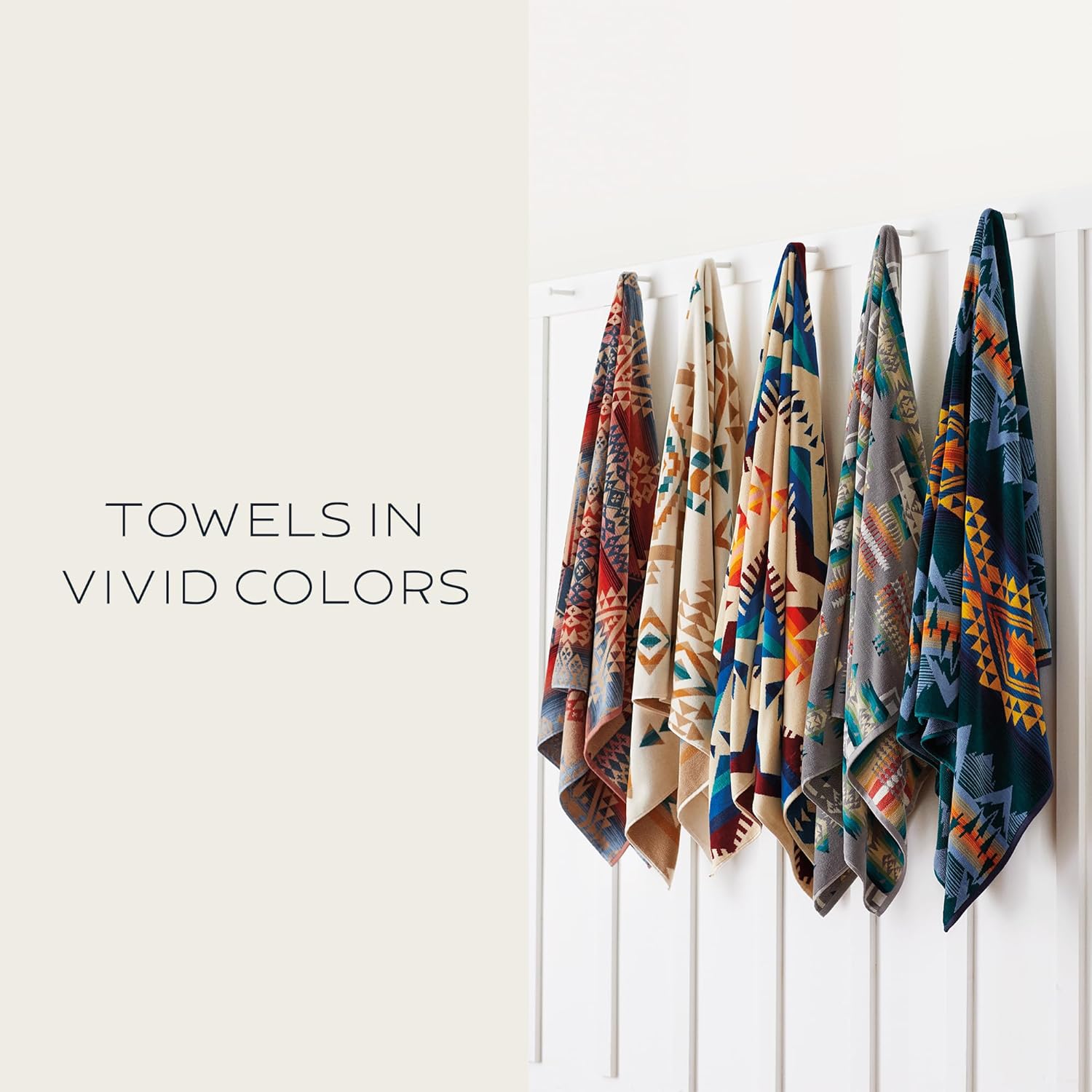 Pendleton 3 Piece Bath Towel Set - Bath, Hand, and Washcloth, 100% Cotton Shower Towels, Soft and Highly Absorbent, Quick Dry, Fade Resistant for Bathroom, Hotel and Spa - Grey