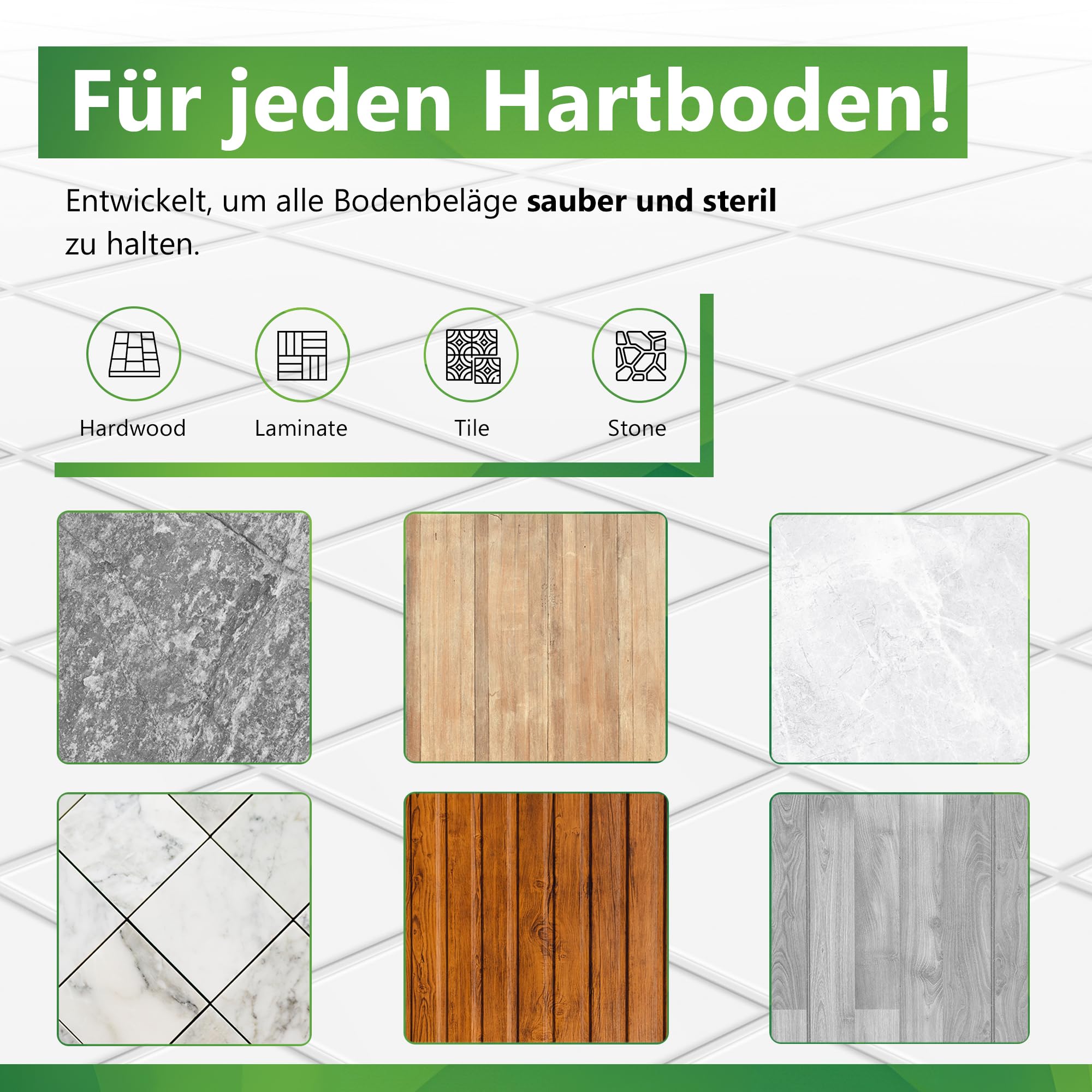Okaei 10 Stuck PureWhite Microfiber Wischmop Bezug - 40 cm Mikrofaser-Schlingen-Bezug für Bodenwischer, Wischmopp, und Bodenreiniger