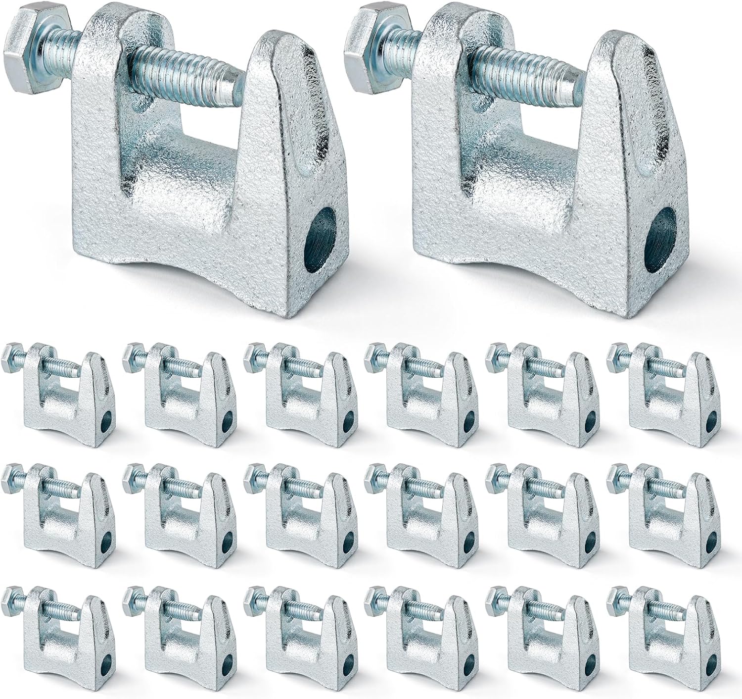 Beam Clamps 50 Packs 3/8"-16 Cast Iron Mini C-Clamps with 13/16" Adjustable Jaw Opening for Welding/Carpenter/Building/Household Mount/Pipeline Anchor