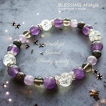 ヘアゴム  パワーストーン  サンストーン×スモーキークォーツ×クラック水晶 Amazon | パワーストーン 天然石ブレスレット レディース クラック水晶