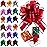 WILLBOND 20 Pieces 6 Inch Pull Bows Gift Wrapping Ribbon Pull Bows for Christmas Wedding Baskets Valentine Multicolor Wrap Accessory for Gift Present Holiday Decor(Multi Color)
