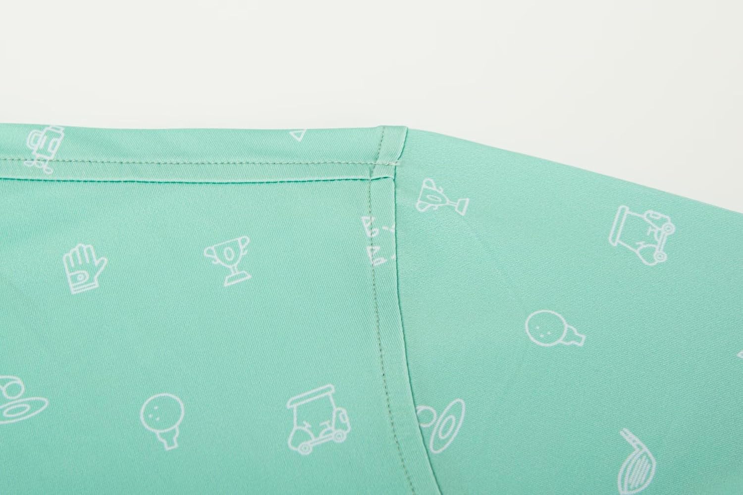 Mens Golf Shirts Quick Dry Moisture Wicking Casual Short Sleeve Performance Athletic Print Collared Stylish Men Polo Shirt - Image 3