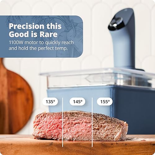 Miniatura 9 de Greater Goods Máquina Sous Vide - Una potente olla Sous Vide de 1100 vatios  Olla de inmersión con controles intuitivos y una pantalla de alto