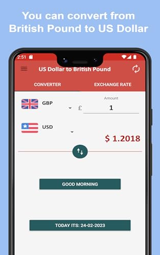 US Dollar to British Pound To see the Exchange rate on your Phone and Tablet