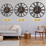 LEIKE Grandes horloges murales avec la batterie de lumière de nuit actionnée,Silent non ticking,Rustique moderne grand bois horloge pour salon, chambre,Cuisine,Farmhouse,Bureau,Maison Decor-20 Inch (numéros romains)