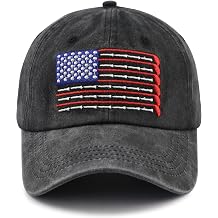 American Golf USA Flag Hat for Men Women, Vintage Adjustable Cotton Golfing Baseball Cap