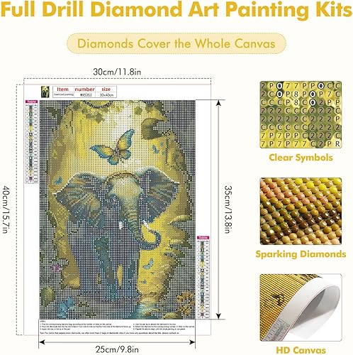 Miniatura 10 de MOGTAA Kits de pintura de diamante de lobo para adultos, kits de arte de diamantes de lobo de taladro completo para principiantes, kits de puntos de