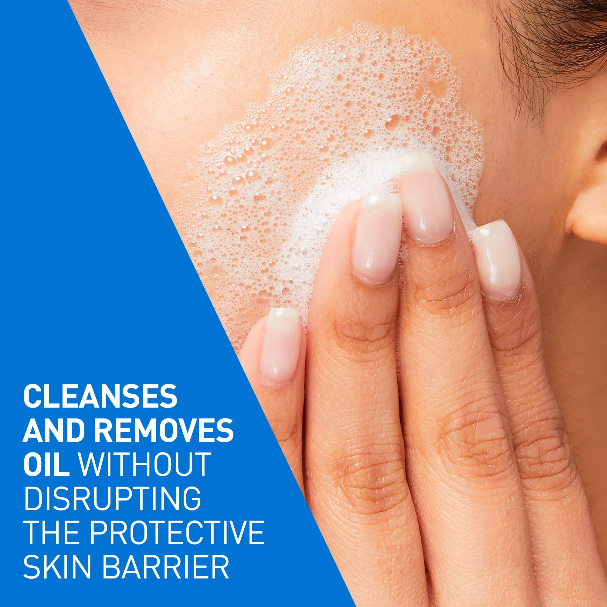 CeraVe Foaming Face Wash, Gel Face Cleanser for Normal to Oily Skin, Removes Excess Oil & Dirt, with Hyaluronic Acid, Niacinamide & Ceramides, Fragrance-Free, Recommended by Dermatologists, 562mL - 4