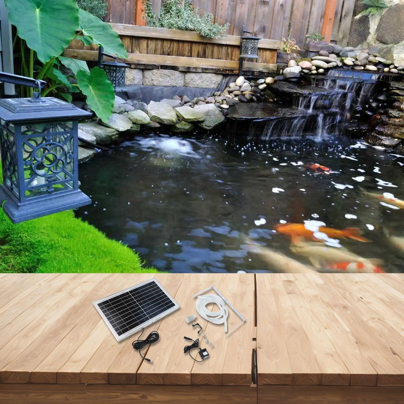9V 10W Pannello Solare e Pompa Sommergibile Kit 240L/H Flusso Outdoor Fish Pond Fontana Fontana Fontana
