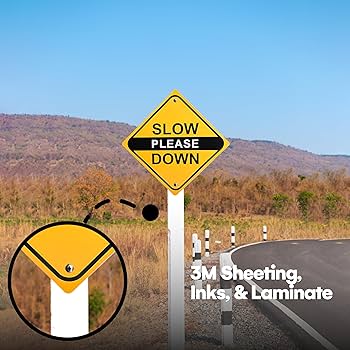 Slow Down, Children, Dogs, & 1 Grumpy Old Man Humorous Safety Road Sign To Make Drivers Alert And Extra Careful Perfect For Driveways Outdoor & Indoor Sign 8 X 12 Inch Yard