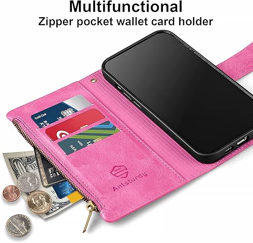 Miniatura 3 de Antsturdy Funda compatible con Motorola Moto G Stylus 5G con tarjetero para mujeres y hombres, funda de teléfono con bloqueo RFID, piel sintética, a