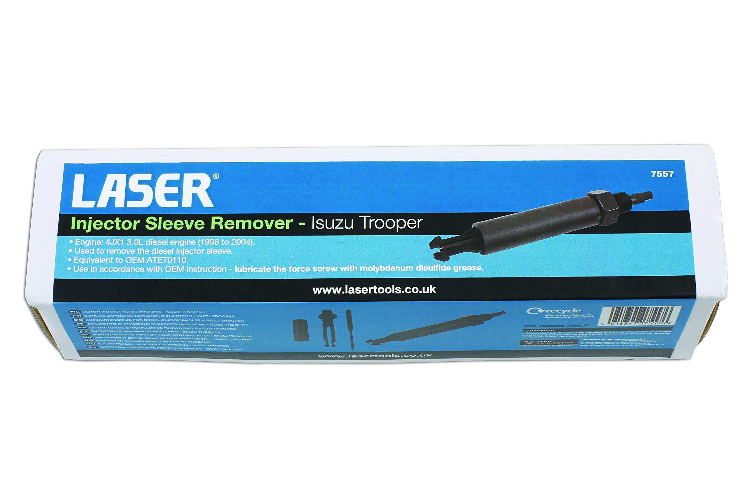 Laser Tools 7557 przyrząd do usuwania rękawów wtryskiwaczy