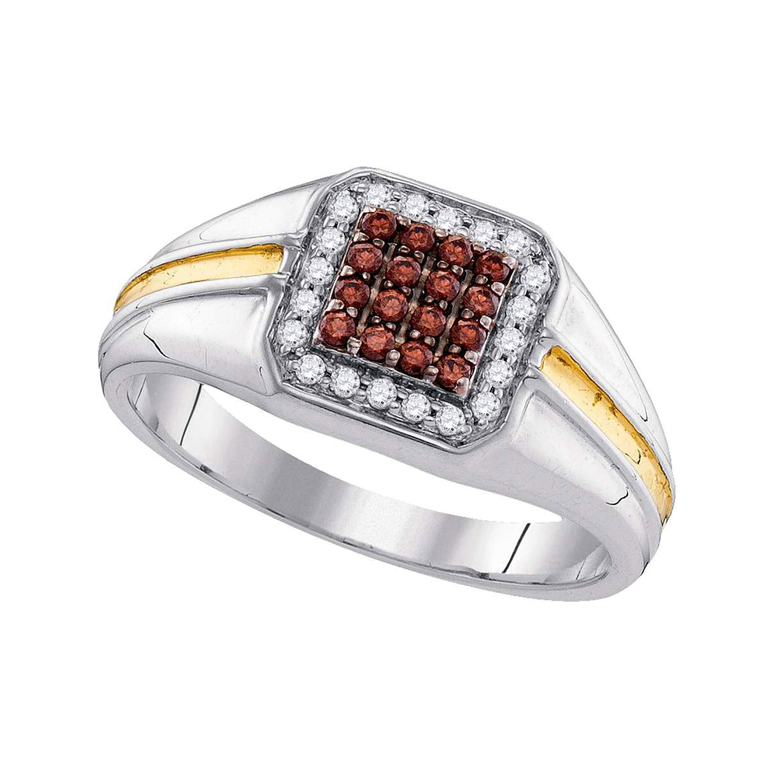 DazzlingRock Collection 10 quilates Oro bicolor. redonda Brown Diamond