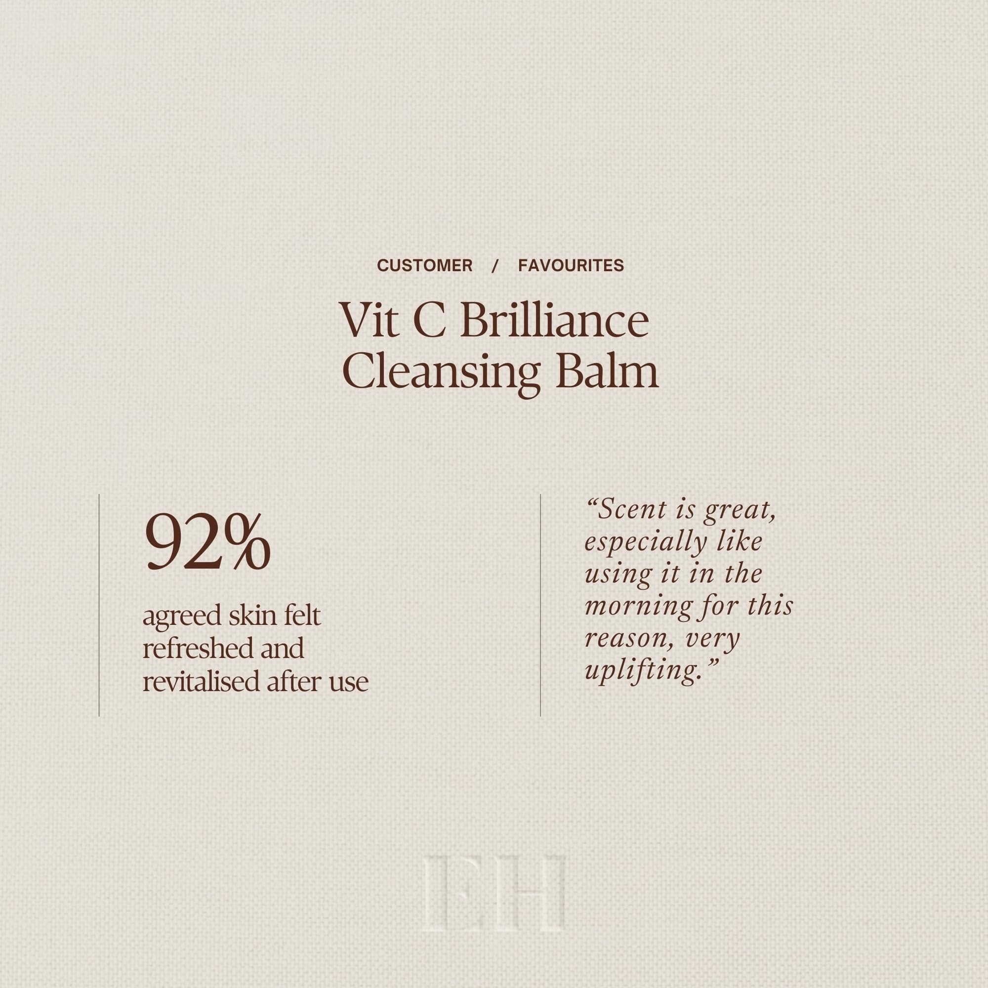 Emma Hardie Balsamo detergente alla vitamina C Brilliance (100 g), detergente illuminante e illuminante con vitamina C, olio di semi di mirtillo rosso e vitamina E, deterge profondamente, idrata e