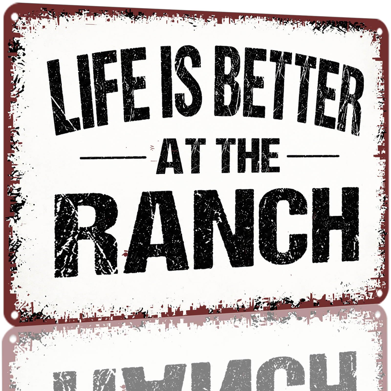 Kwqdozf As Pic Life Is Better At The Ranch Vintage Metal Tin Sign 8X12 Inch Aluminum Wall