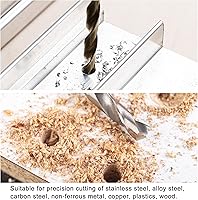 Vista 5 de uxcell Brocas helicoidales de carburo sólido de 0.047 in, flautas espirales métricas izquierdas de vástago recto, herramienta de perforación